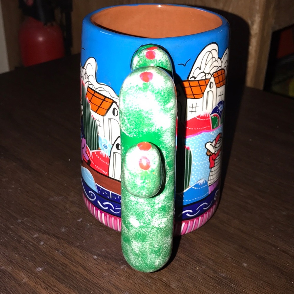 🌵Colorful handpaint Cozumel Cactus ceramic mug - Picture 3 of 5